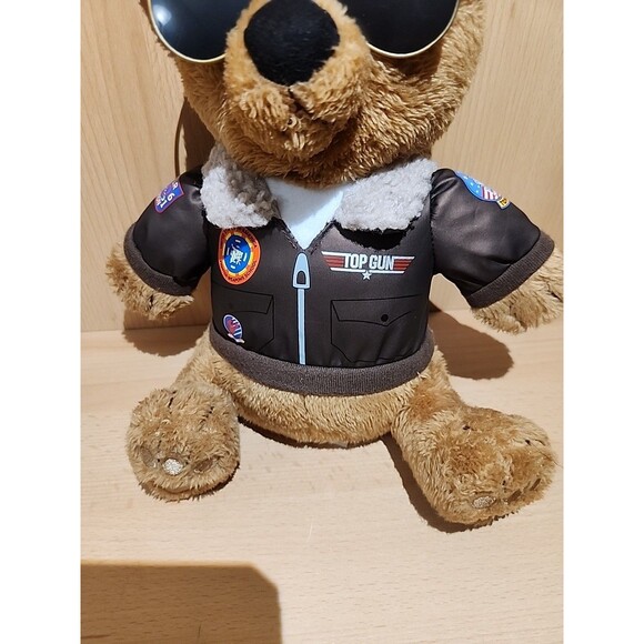 Top Gun Musical Teddy Bear Plush 10" Maverick Aviator Jacket Danger Zone Works - Picture 7 of 9